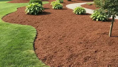 Fresh mulch installation with clean edges and rich color by Chop Chop Landscaping in Columbia, MO