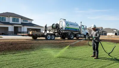Hydroseeding lawn service in Columbia, MO by Chop Chop Landscaping for fast, lush turf growth
