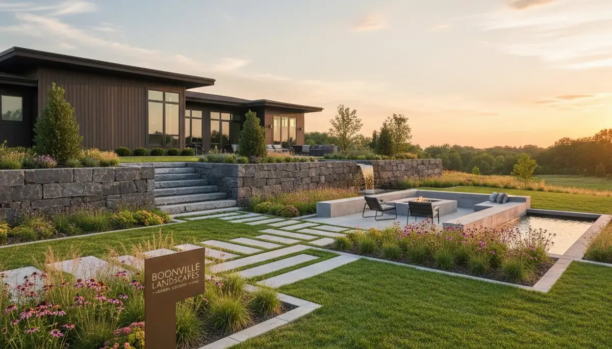 Landscaping team providing professional landscape design services in Columbia, MO