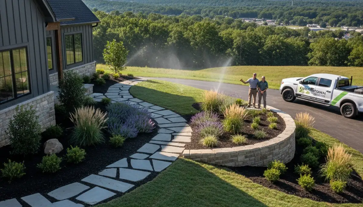Landscaping team serving Columbia, MO with professional yard design and lawn care services