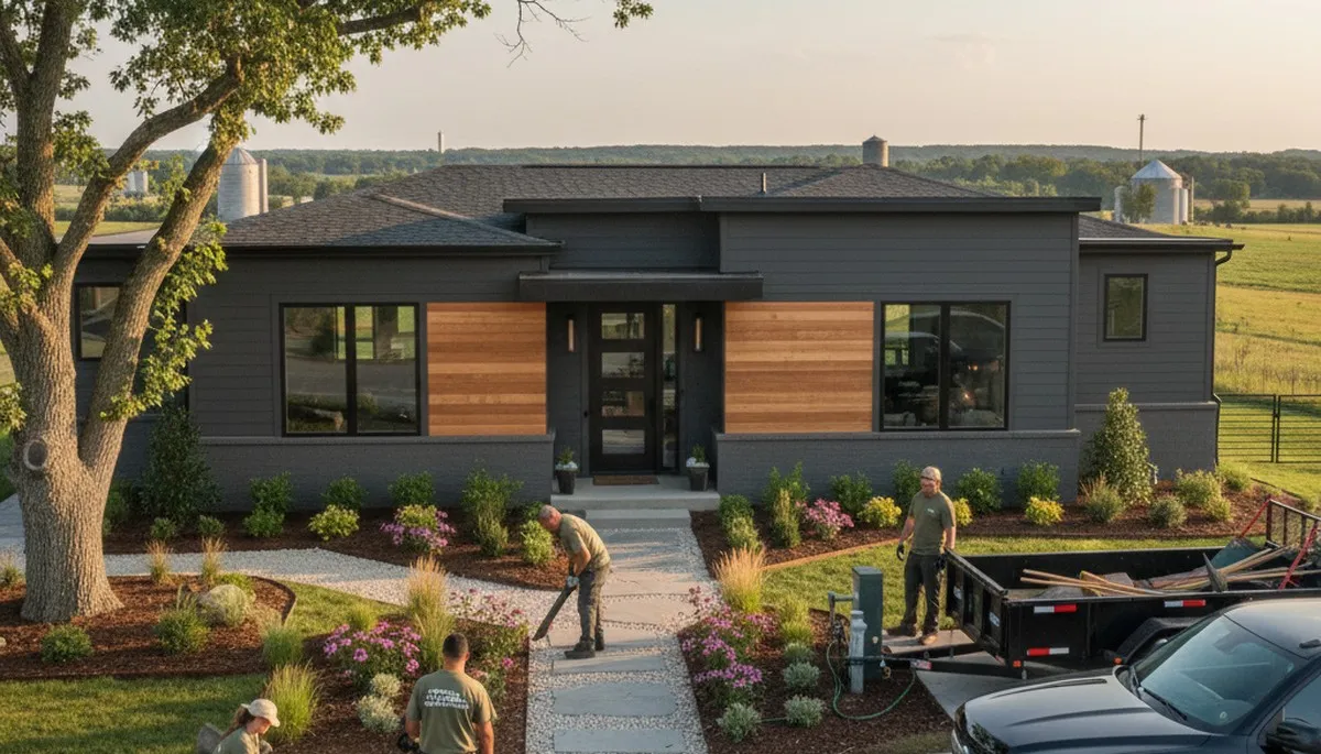 Landscaping team in Columbia, MO providing professional landscape design and maintenance services