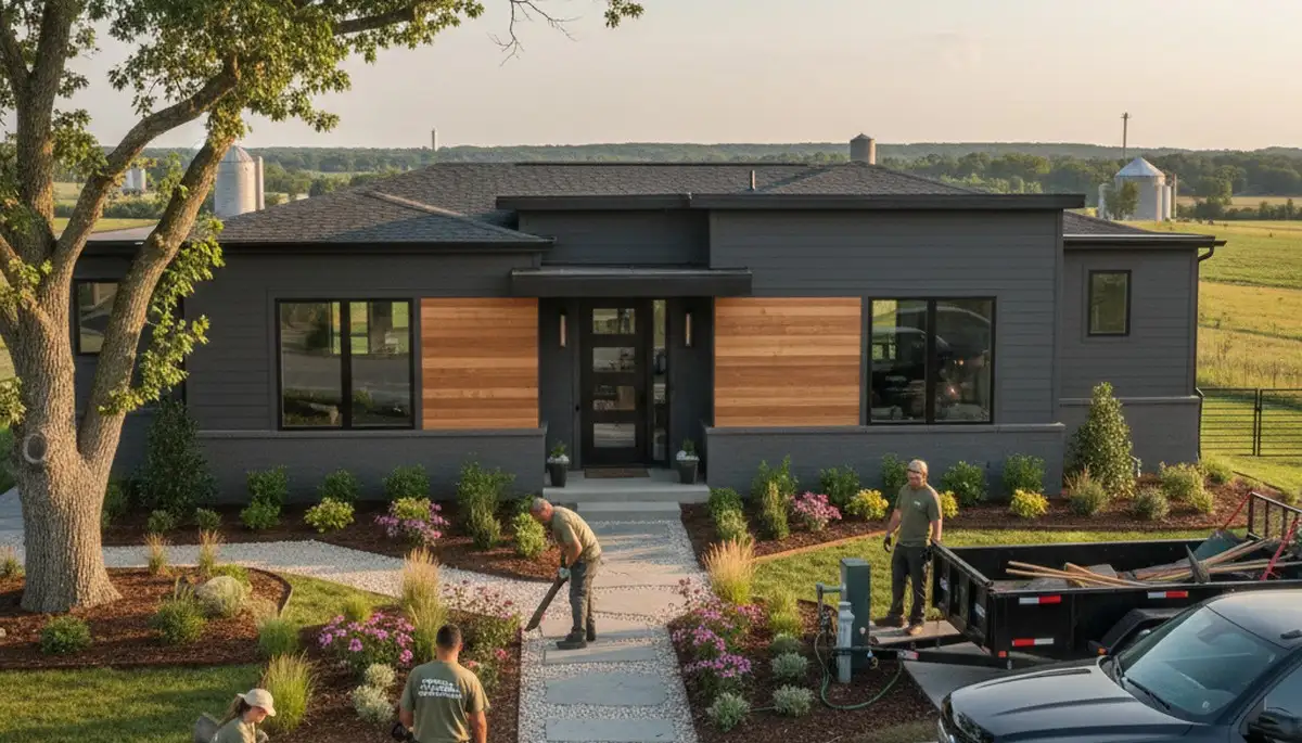 Landscaping team in Columbia, MO providing professional landscape design and maintenance services