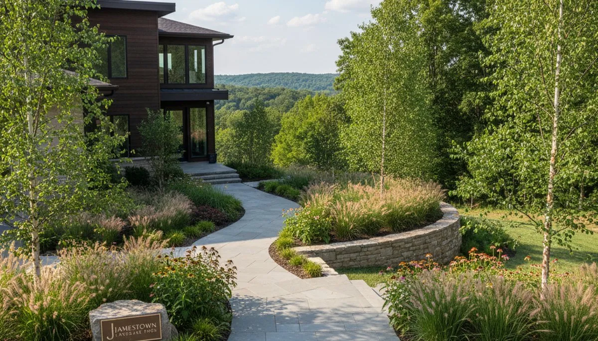 Columbia, MO landscaping team designing a professional outdoor landscape for a residential property