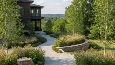 Columbia, MO landscaping team designing a professional outdoor landscape for a residential property