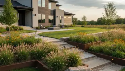 Landscaping team serving Columbia, MO for custom landscape design and property maintenance