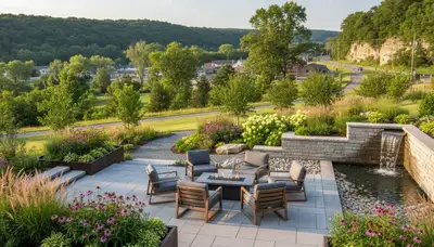 Landscaping crew serving Columbia, MO with professional lawn care and landscape design services