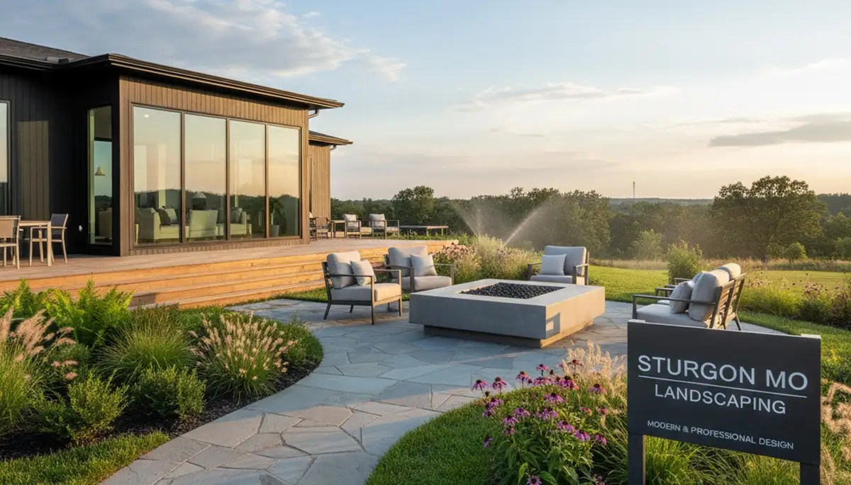 Landscaping crew serving Columbia, MO with professional landscape design and maintenance services