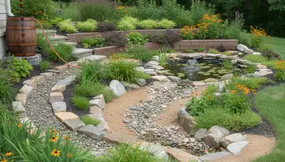 Rain garden and water management landscaping in Columbia, MO by Chop Chop Landscaping